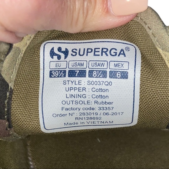 SUPERGA Cotu Camouflage Style S0037Q0 Sneakers Women’s Size 8.5 - Picture 10 of 13
